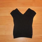 Women's GAP Lightweight Sweater Cap Sleeves Black Size: M