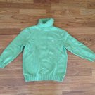 Ralph Lauren Petites Green Cotton Long Sleeve Turtle Neck Sweater Size: PM