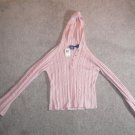 NWT Women's Next Era Hoodie Cable Knit Sweater Pink Size: M