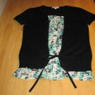Women's Dress Barn Sweater Blouse Two Piece Look Size S Black *Excellent*