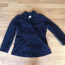 Women's Nautica Black Polyester Long Sleeve Fleece Sweater Size: L