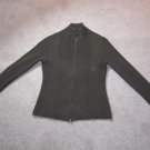 Women's Eddie Bauer Zip Up Sweater Brown Size: L