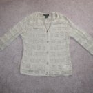 Women's Eddie Bauer Crochet Sweater Linen & Cotton Size: Petite S