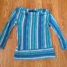 Women's Liz Claiborne Axcess Stripped Light Sweater Top Size: Medium