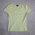Women's Ann Taylor Silk & Nylon Short Sleeve Sweater Sage Green Size: S