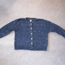 Women's Peruvian Connection 100% Wool Dark Gray Speckled Cardigan Sweater Sz: M