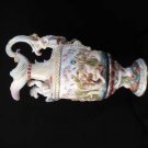 ANTIQUE CAPODIMONTE CHERUB RELIEF ANGEL Dresden Carl Thieme porcelain urn vase