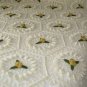 Afgan Yellow Roses Handmade Bedding 85X98 Blanket Throw Crochet Unique Tassels