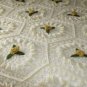 Afgan Yellow Roses Handmade Bedding 85X98 Blanket Throw Crochet Unique Tassels