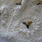 Afgan Yellow Roses Handmade Bedding 85X98 Blanket Throw Crochet Unique Tassels