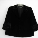 GORGEOUS!  ELIE TAHARI Black Embroidered Silk Velvet Blend Short Jacket 6