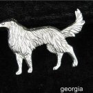 Vintage Borzoi Russian Wolfhound Afghan Long Haired Silver Dog Pin