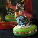 PORCELAIN KEEPSAKE BREYER METAL HINGED RING BOX HORSE CHRISTMAS 2008 ORNAMENT