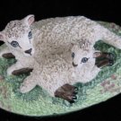 BASIL MATTHEWS Sheep Baby Lamb Spaghetti Art Figurine England OOAK