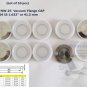 KF-25 NW-25 Vacuum Blank CAP 304 SS OD 1.622" or 41.2 mm (Lot of 10 pcs)