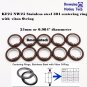 KF-25 NW-25 vacuum center Ring  made of SS304, O-ring = Viton (lot of 10pcs)