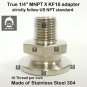 True 1/4" Male NPT X KF16 flange stainless steel vacuum adapter MNPT