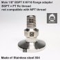 Male BSPT 1/8"  X KF16 flange stainless steel vacuum adapter BSPT = PT Rc
