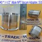 Adapter KF40 Flange to 1-1/2" Male NPT, SS 304, vacuum fitting, MNPT
