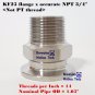 True 3/4" Male NPT X KF25 Flange Stainless Steel 304 Vacuum Adapter MNPT