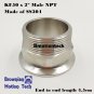 Adapter KF50 Flange to 2" Male NPT, SS 304, vacuum fitting, MNPT w/ Hex nut