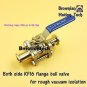 Ball Valve for Vacuum isolation, both sides KF16 flange, Stainless Steel Body