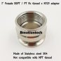 Female BSPT 1" X KF-25 stainless steel vacuum adapter BSPT = PT Rc thread
