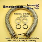 Combo 2 KF40 Flange 1 m / 39" high vacuum flexible bellow SS304 w/ Clamp & Cring