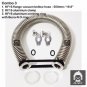 KF16 flange vacuum bellow hose 500mm 19.6" 2 sets Al clampers & O-ring = Buna-N