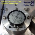 Aluminum Bubble level 60 x 10mm w/ scale, accuracy 15'-30' equipment leveling