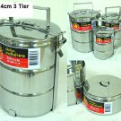 Food Carrier / Food Storage 14cm 3 Tier / Sun Zebra Group Stainless Steel