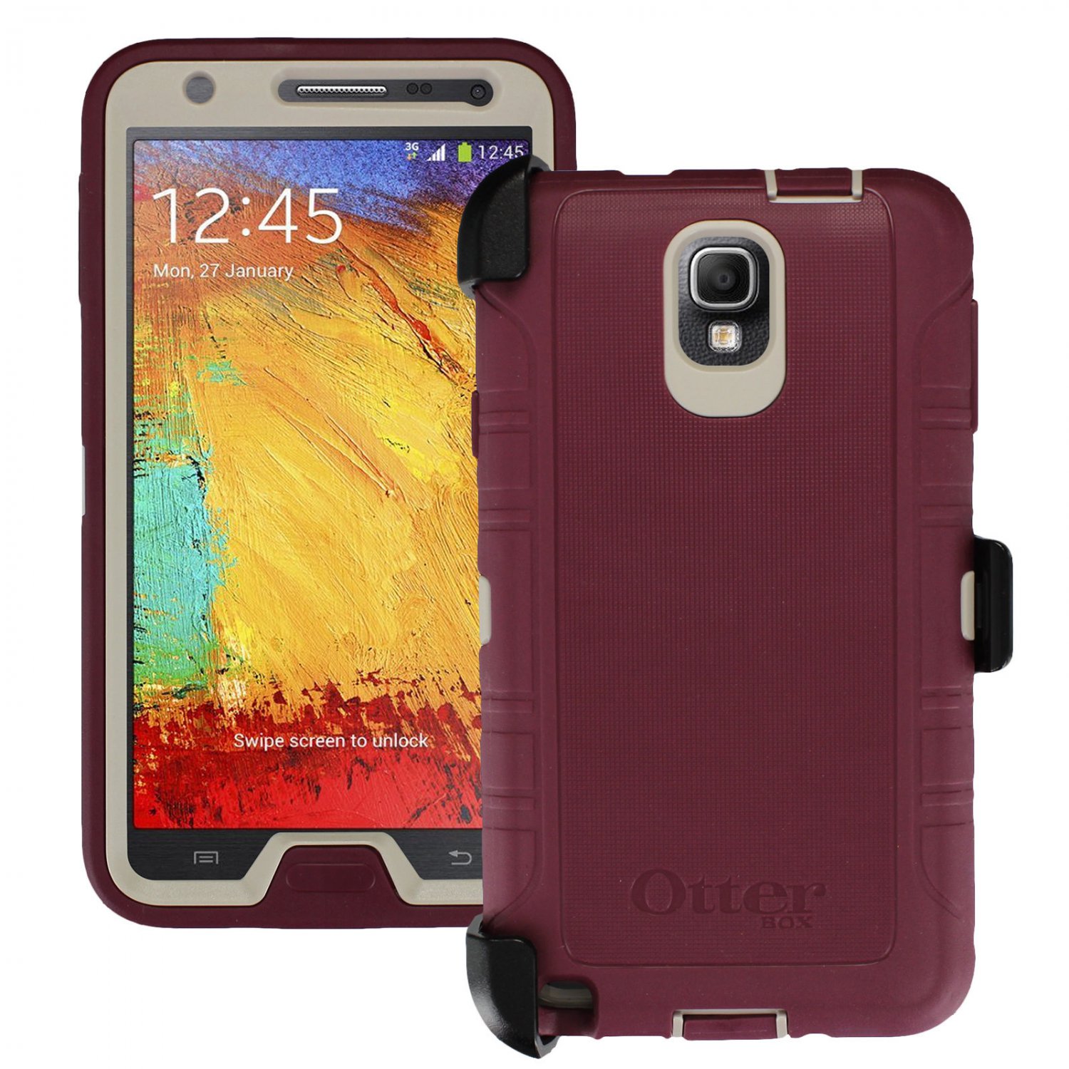 New Otterbox Defender Case with Belt Clip Holster for Galaxy Note 3 - Merlot