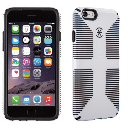 New White  Black CandyShell Grip Case for Apple iPhone 6