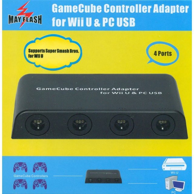 Brand New 4 Port GameCube Controller Adapter for Wii U & PC USB (Mayflash)