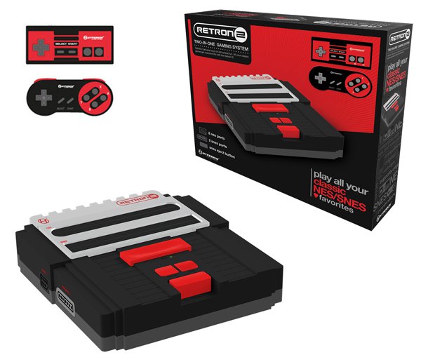 Brand New Retron 2 System - Nintendo NES & Super Nintendo SNES -- BLACK / RED