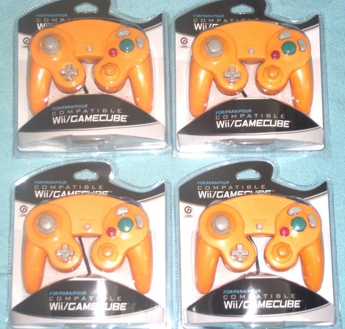 4 Brand New  Controllers for Nintendo GameCube or Wii -- SPICE ORANGE