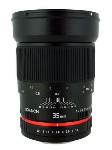Rokinon 35mm F/1.4 AS UMC Wide Angle Lens for Pentax RK35M-P