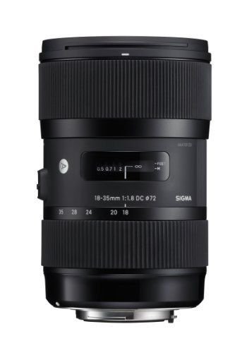Sigma 210306 18-35mm F1.8 DC HSM Lens for Nikon APS-C DSLRs (Black)