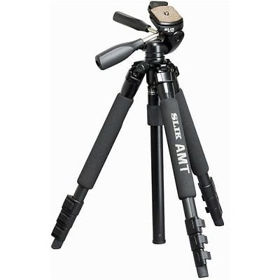 Brand New Slik Compact Alloy Travel Tripod with 3-Way Pan Head