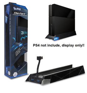 Brand NewPS4 "The Fort" Vertical Cooling Stand with 4-Port USB 3.0 Hub - Polygon