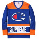 SUPREME CHAMPION FOAMPOSITE HOCKEY TOP TEE V NECK LONG SLEEVED T SHIRT