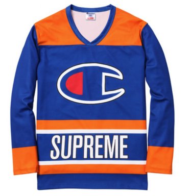 SUPREME CHAMPION FOAMPOSITE HOCKEY TOP TEE V NECK LONG SLEEVED T SHIRT