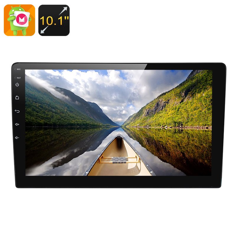 2 DIN Android 6.0 Car Media Player - 10.1 Inch Display, Touch Screen, GPS, Bluetooth, Google Play