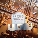 Vtg MCM advertising brom mop holder Beougher Mercer OH poultry eggs