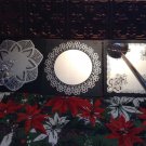 vintage wall mirror decor black silver lace design Wisniewski Lorenzatti