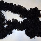 womans handmade multi-color glitter/black pastel knitted scarf/cowl