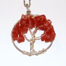 red agate Tree of Life necklace