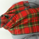 CASHMERE SCARF SHAWL SCOTTISH TARTAN RED CHECKED 100% CASHMERE HAND MADE
