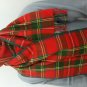CASHMERE SCARF SHAWL SCOTTISH TARTAN RED CHECKED 100% CASHMERE HAND MADE