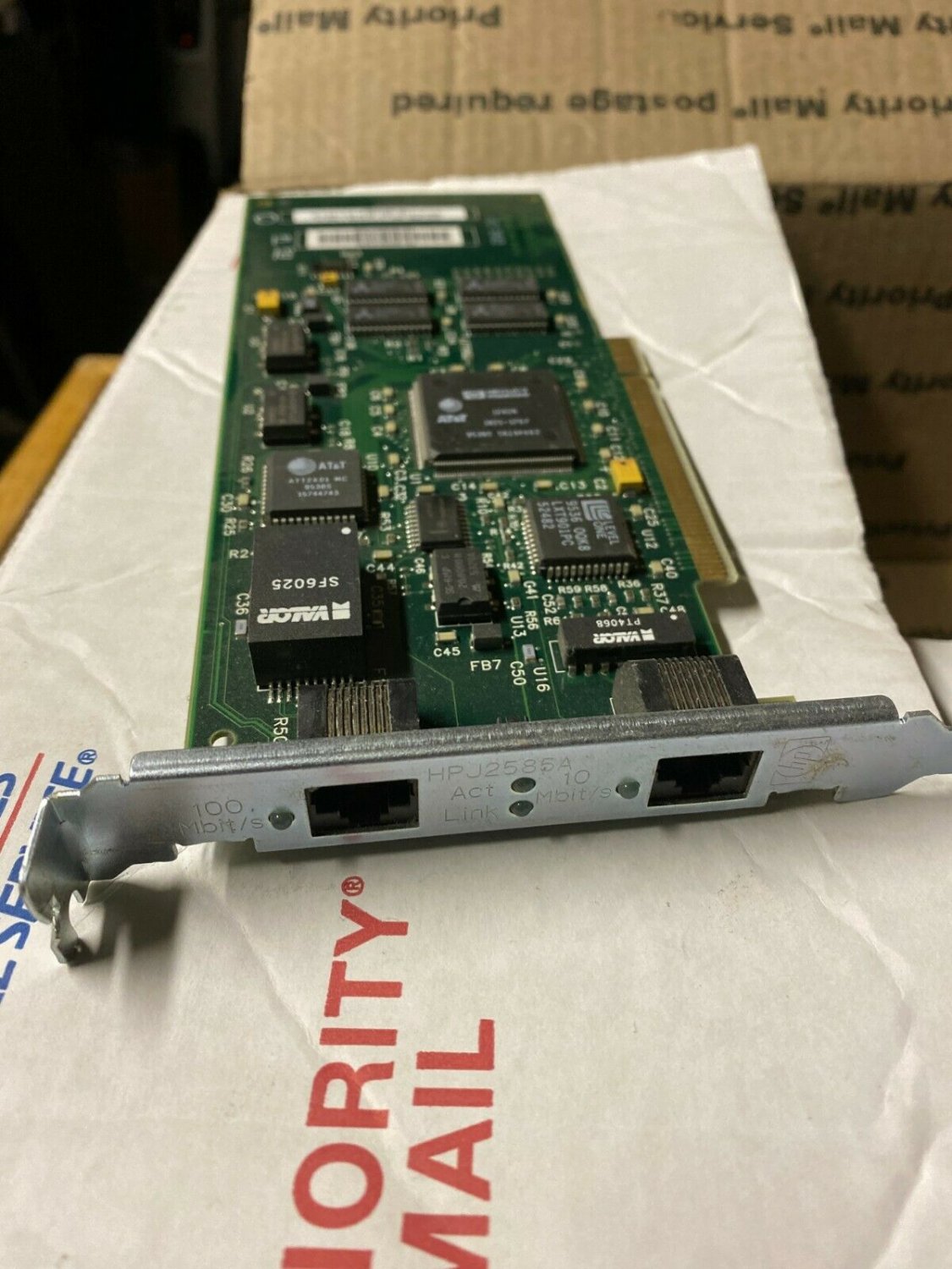 HP J2585A 2-Port 10/100VG PCI 32-Bit Ethernet LAN Interface Board, LOT OF TWO